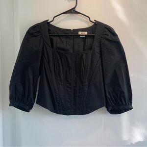 Black crop corset top